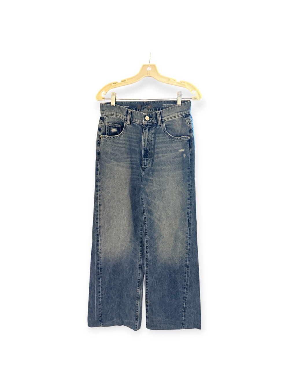 DL1961 Hepburn Wide-Leg High-Rise Jeans - Medium Blue Wash